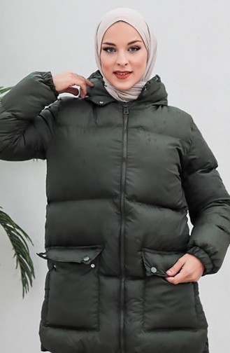 Cepli Şişme Mont Haki