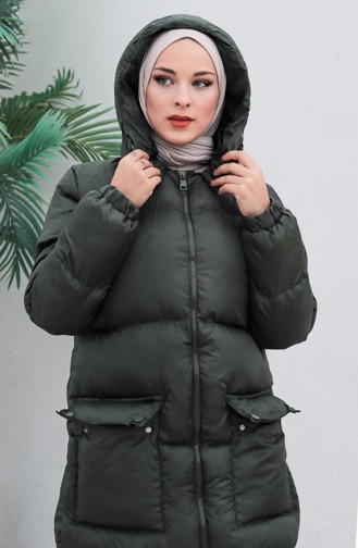 Cepli Şişme Mont Haki