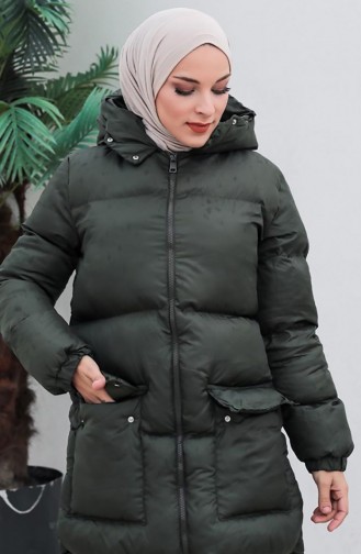 Cepli Şişme Mont Haki