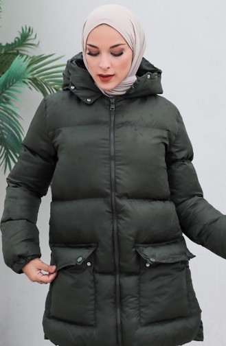 Cepli Şişme Mont Haki
