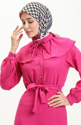  Belted Dress 0104-01 Fuchsia 0104-01