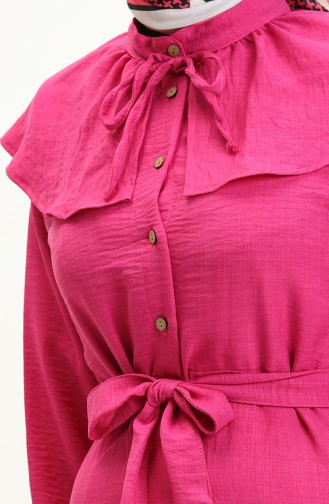  Belted Dress 0104-01 Fuchsia 0104-01