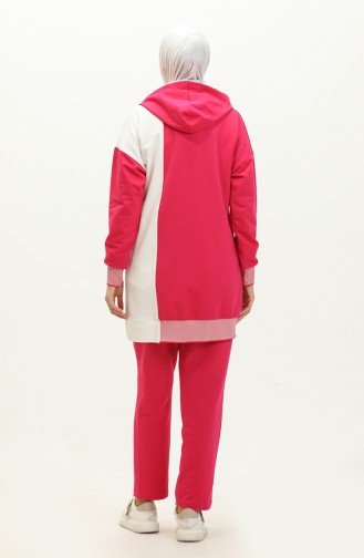 Garnished Tracksuit 71083-04 Fuchsia 71083-04