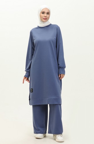 Two String Tunic Trousers Double Suit 0044-14 Indigo 0044-14