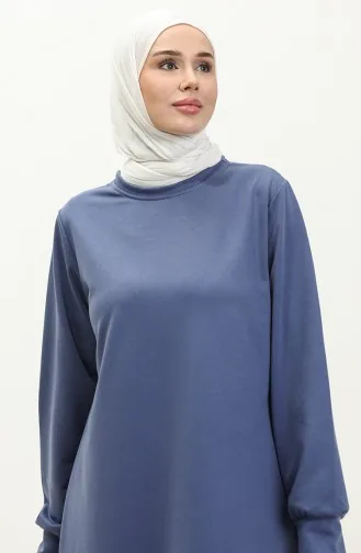 İki İp Tunik Pantolon İkili Takım 0044-14 İndigo