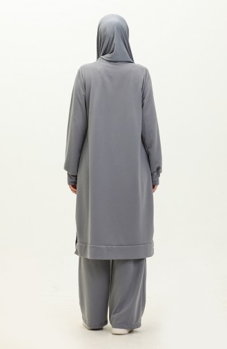 Two String Tunic Trousers Double Suit 0044-15 Gray 0044-15