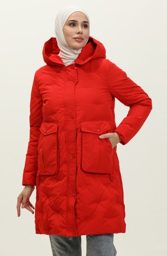 Doudoune Plume D`Oie Avec Poche 0553-03 Rouge 0553-03