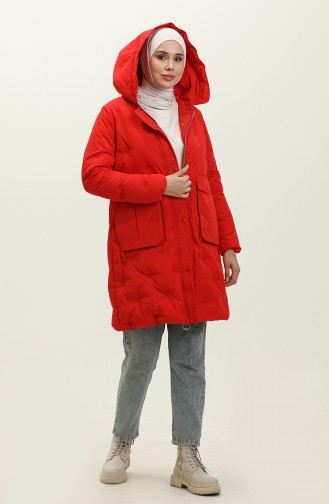 Doudoune Plume D`Oie Avec Poche 0553-03 Rouge 0553-03
