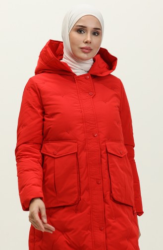 Doudoune Plume D`Oie Avec Poche 0553-03 Rouge 0553-03