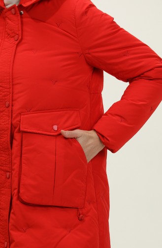 Doudoune Plume D`Oie Avec Poche 0553-03 Rouge 0553-03