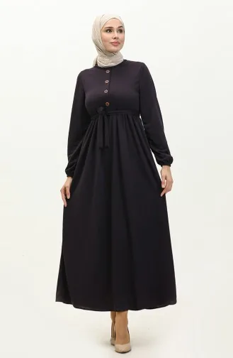Robe A Ceinture 7979-10 Pourpre Aubergine 7979-10
