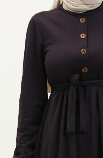Robe A Ceinture 7979-10 Pourpre Aubergine 7979-10