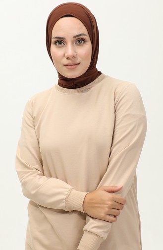 Snap Fastener Practical Scarf 1256-01 Brown 1256-01