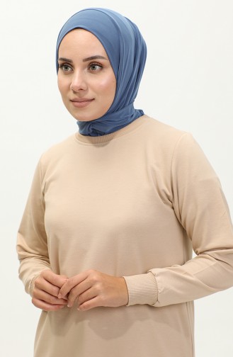 Praktische Sjaal Met Drukknopen 1256-04 Denimblauw 1256-04