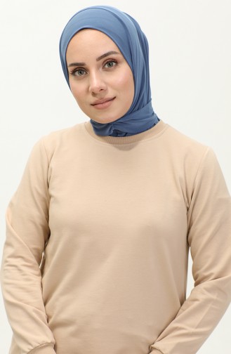 Praktische Sjaal Met Drukknopen 1256-04 Denimblauw 1256-04