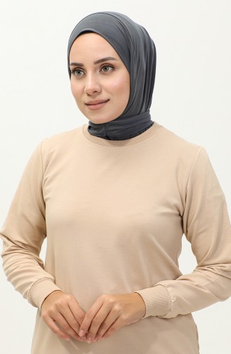 Snap Fastened Practical Scarf 1256-16 Smoked 1256-16