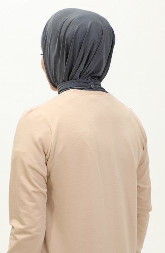 Snap Fastened Practical Scarf 1256-16 Smoked 1256-16
