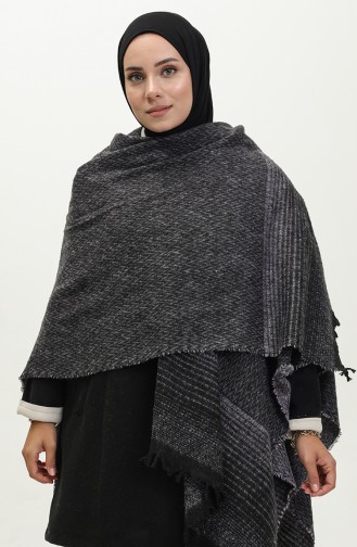 Poncho Mit Fischgrätmuster 2045-10 Flieder 2045-10