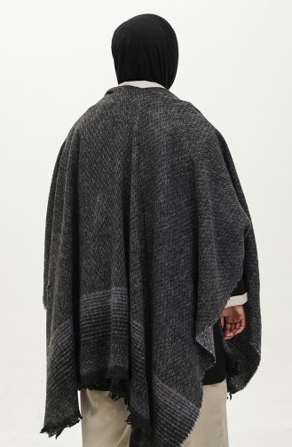 Poncho Mit Fischgrätmuster 2045-10 Flieder 2045-10