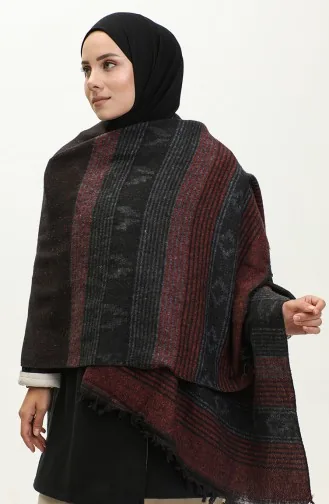 سترة بنقش خطوط 2052-01 أحمر غامق 2052-01
