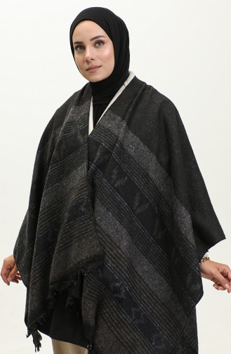 Poncho Mit Streifenmuster 2052-04 Braun 2052-04