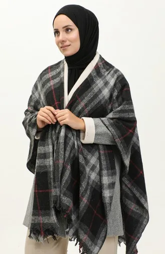 سترة بنقش مربع 2053-02 أسود 2053-02