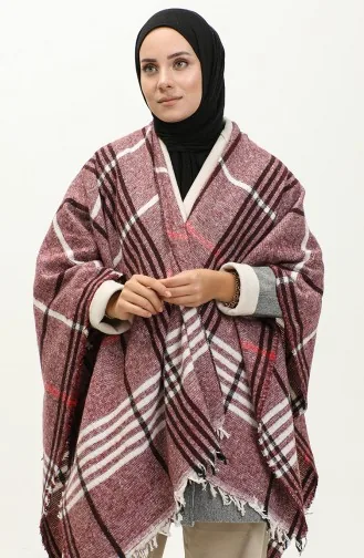سترة بنقش خطوط 2054-06 أحمر غامق 2054-06