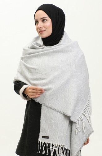 Plain Acrylic Shoulder Shawl 2063-03 Light Gray 2063-03