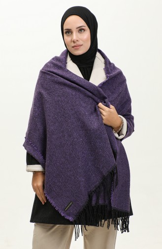 Plain Acrylic Shoulder Shawl 2063-06 Purple 2063-06