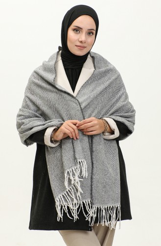 Plain Acrylic Shoulder Shawl 2063-08 Gray 2063-08