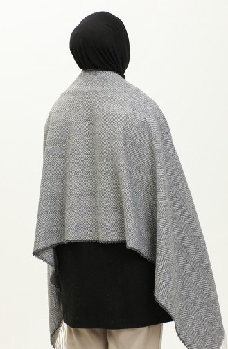 Plain Acrylic Shoulder Shawl 2063-08 Gray 2063-08