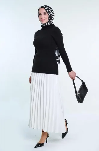 Triko Boğazlı Kazak 5225-01 Siyah