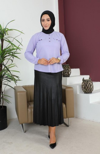 Große Bluse Mit Taschendetail 2101-06 Flieder 2101-06