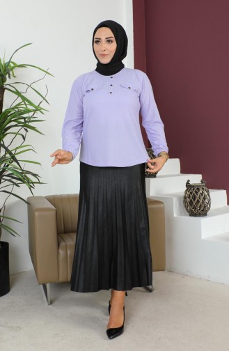 Große Bluse Mit Taschendetail 2101-06 Flieder 2101-06