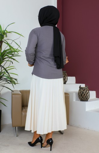 Große Bluse Mit Taschendetail 2101-09 Anthrazit 2101-09