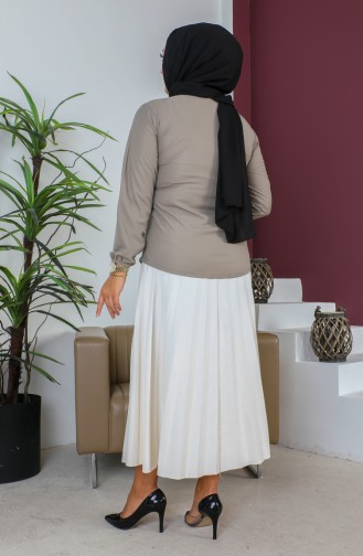 Große Bluse Mit Taschendetail 2101-10 Dunkelgrau 2101-10