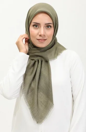 وشاح مُلهب بتصميم سادة 90155-25 لون كاكي داكن 90155-25