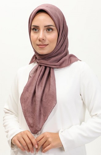 إيشارب بتصميم سادة من الخيزران 2056-04 لون وردي داكن 2056-04