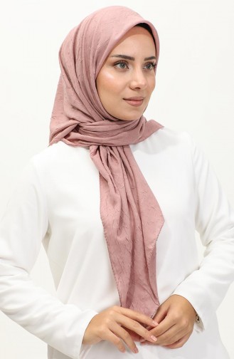 إيشارب بتصميم سادة من الخيزران 2056-07 لون وردي 2056-07