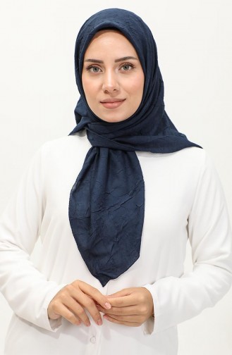 Düz Bambu Eşarp 2056-08 Lacivert