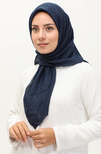 Düz Bambu Eşarp 2056-08 Lacivert
