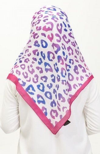 Sjaal Met Luipaardpatroon 2057-04 Fuchsia Saks 2057-04