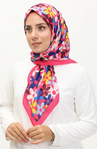 Daisy Patterned Scarf 2058-03 Fuchsia 2058-03