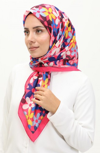 Daisy Patterned Scarf 2058-03 Fuchsia 2058-03