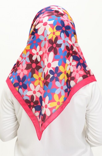 Daisy Patterned Scarf 2058-03 Fuchsia 2058-03