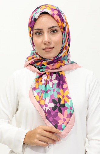 Daisy Patterned Scarf 2058-04 Salmon 2058-04