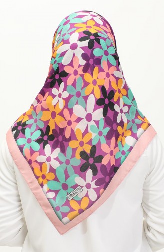 Daisy Patterned Scarf 2058-04 Salmon 2058-04