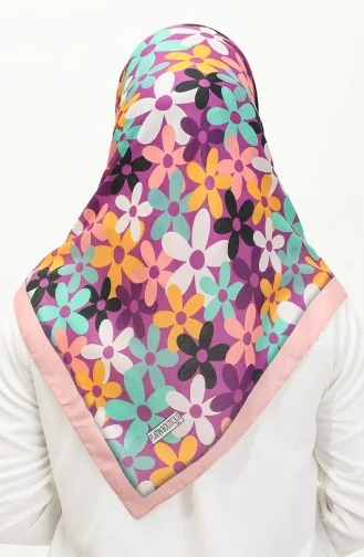 Echarpe A Motifs Marguerite 2058-04 Saumon 2058-04