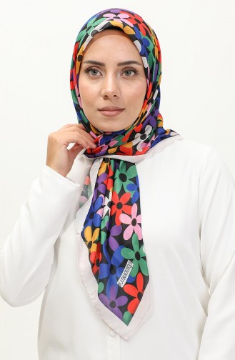 Papatya Desenli Eşarp 2058-08 Bej
