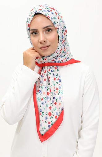 Floral Patterned Scarf 2059-03 Coral 2059-03